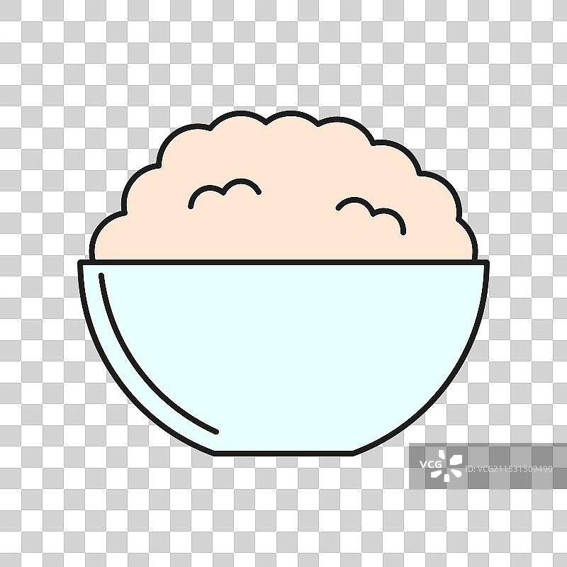 健康的卡通煮粥背景图片素材