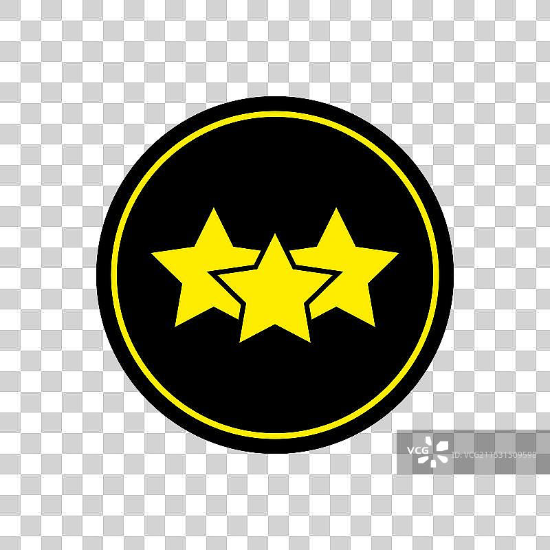 三颗金色星星的奢华图形设计图片素材