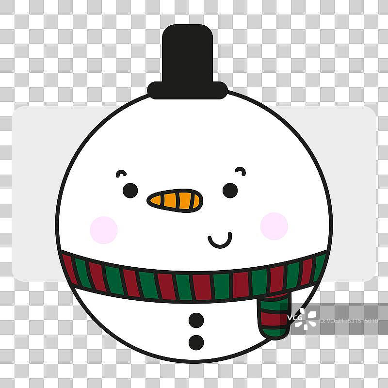 卡通雪球脸漫画背景库存图片素材