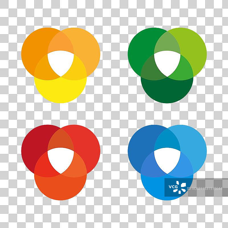 彩色交叉圆圈背景图片素材