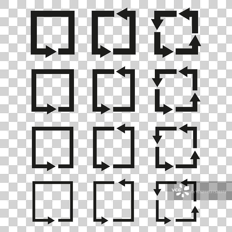 箭头重载符号的方块图片素材