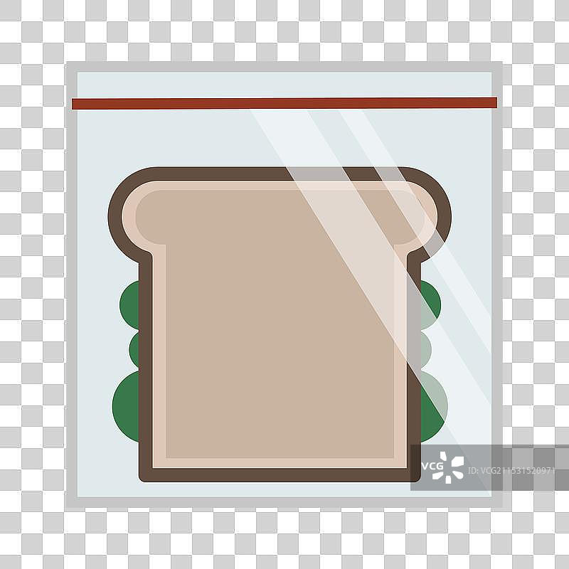 卡通三明治袋快餐概念库存图片素材