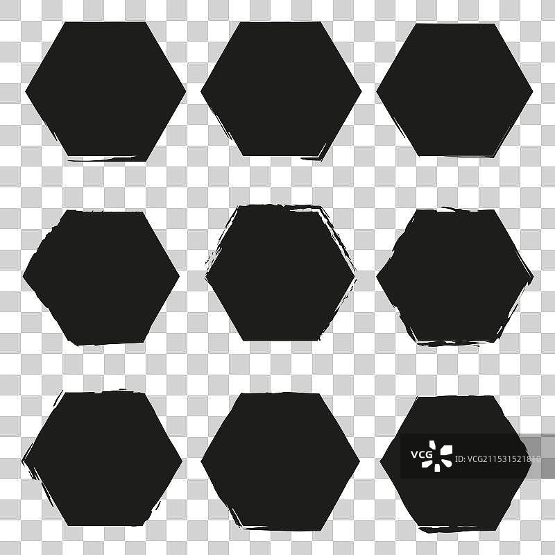 刷子六边形几何形状磨损纹理图片素材