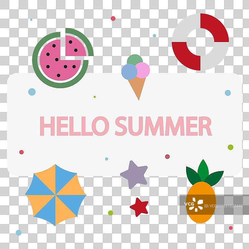 夏季背景物品海贝壳绘画图片素材