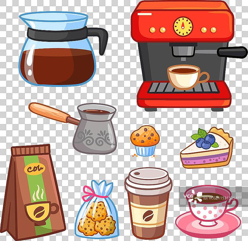 咖啡元素工具配件冲泡图片素材