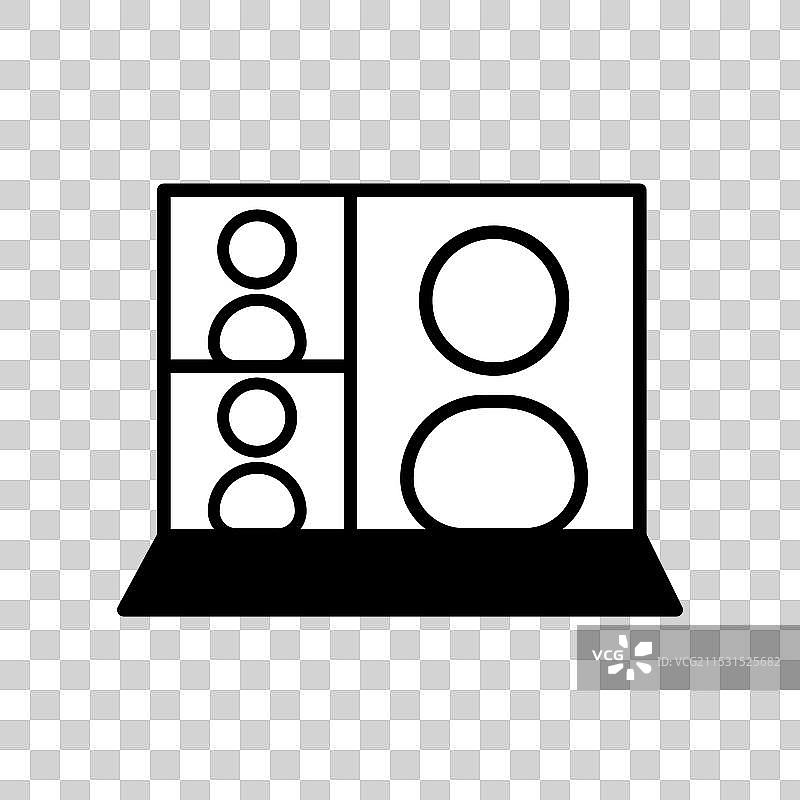 视频会议图标 三人会议室图片素材