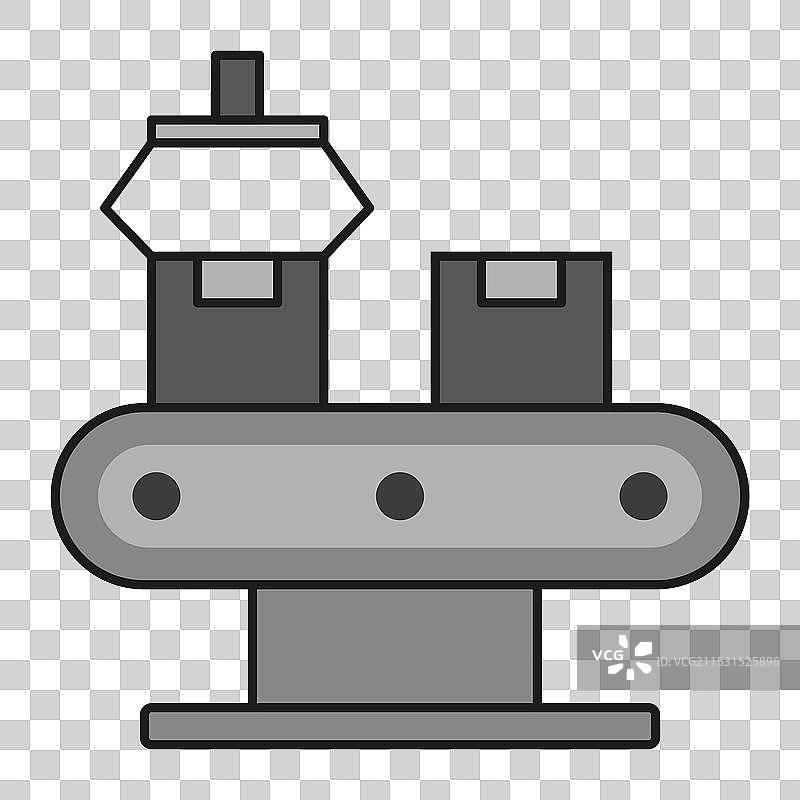 输送带箱子图标工业生产库存图片图片素材