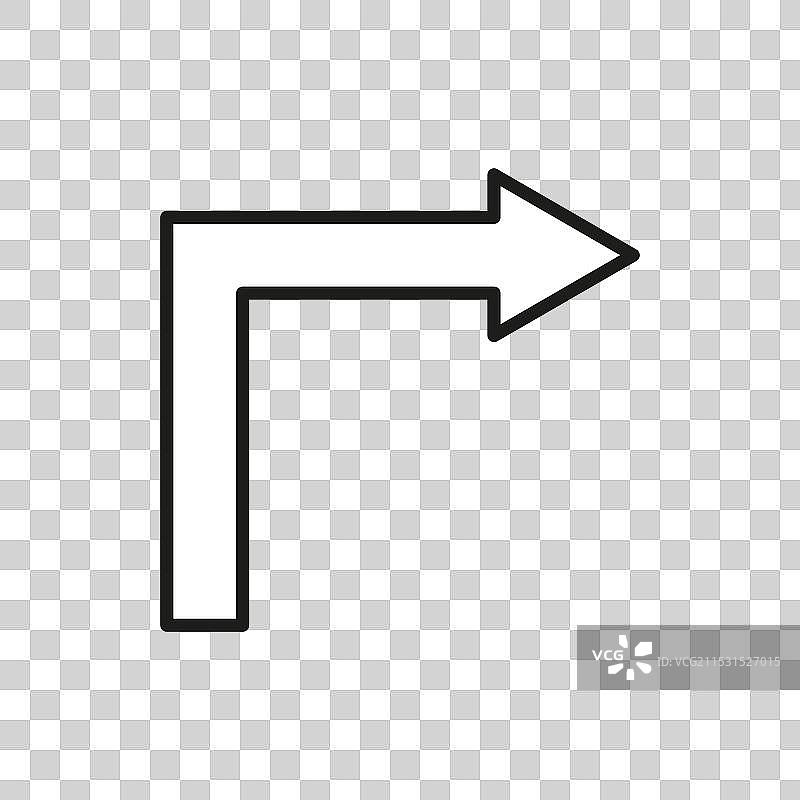 右弯箭头图标 向前右转箭头图片素材