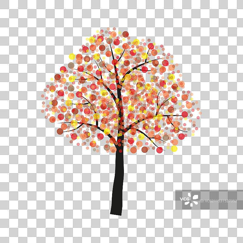 树木红点涂鸦设计图标图片素材