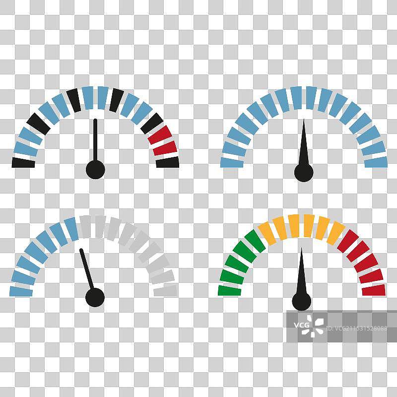 彩色速度计速度表加热温度图片素材