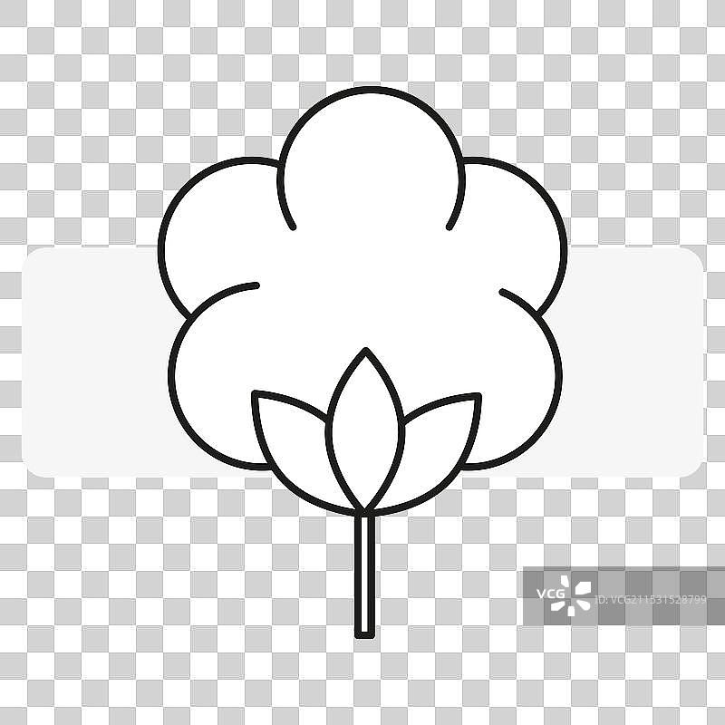 棉花花朵图标，适用于各种设计目的图片素材