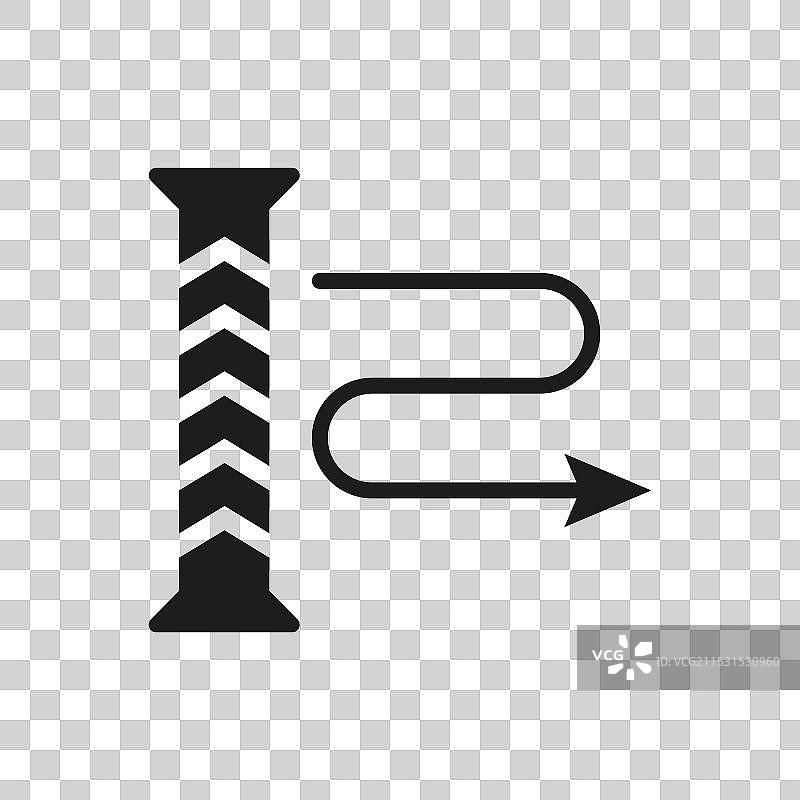 单行道标志与方向箭头道路图片素材