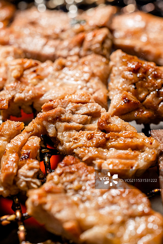 冷鲜五花肉烤肉韩国烤肉韩料料理图片素材