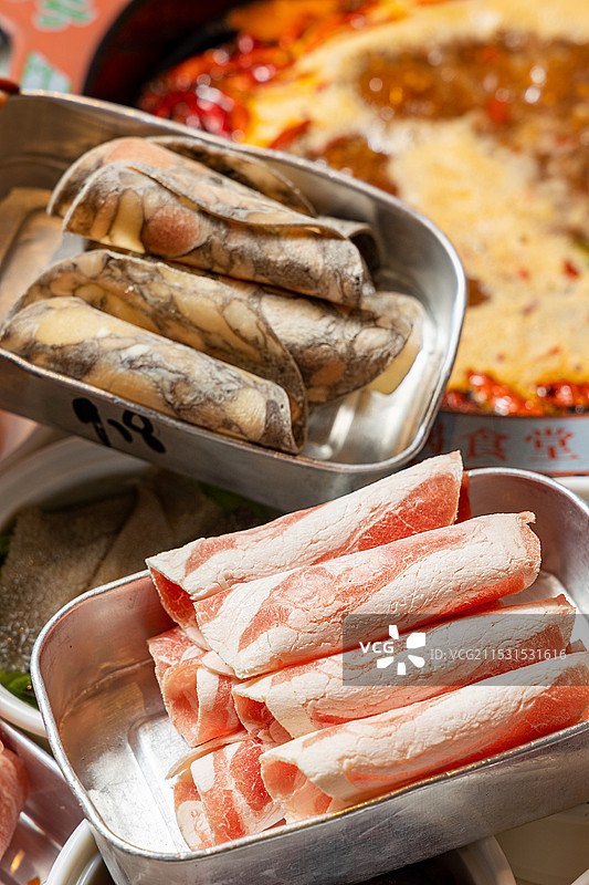 肥羊卷肥牛卷乌鸡卷牛肉羊肉火锅涮火锅图片素材