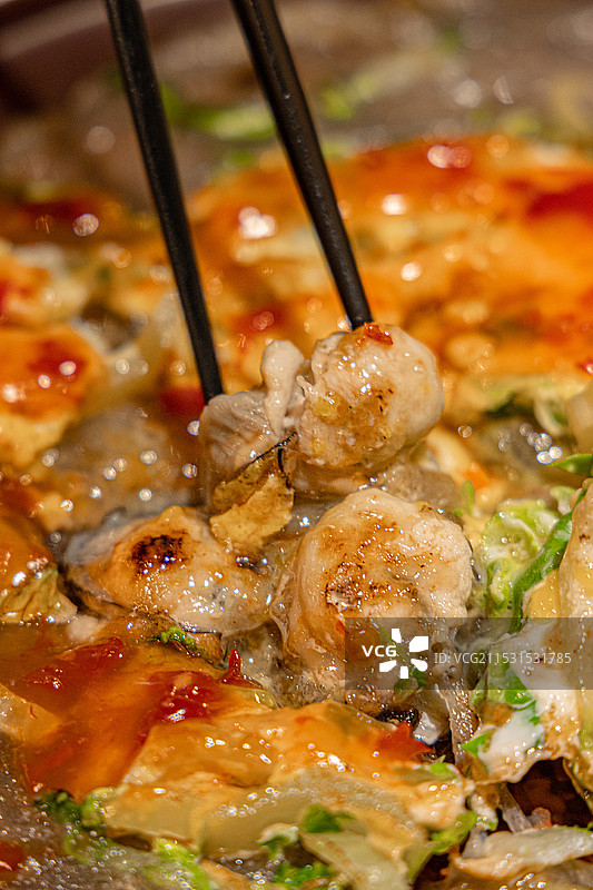 经典蚵仔煎蚝仔肥糯鲜美蚝肉生蚝图片素材