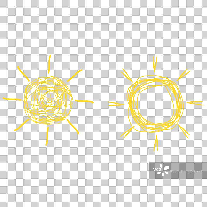 涂鸦的太阳手绘阳光图片素材