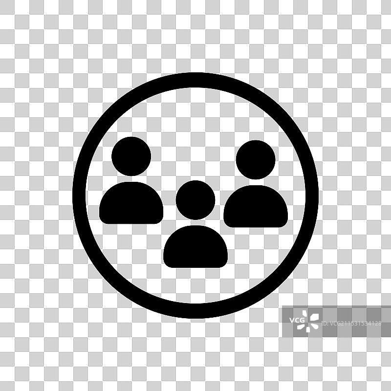 三人线条图标，多用户群组服务图片素材