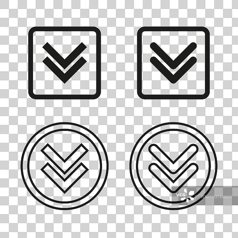 双箭头图标集方向指示器图片素材