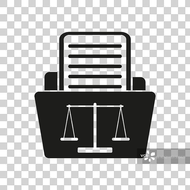 法庭文件夹图标 EPS 10图片素材