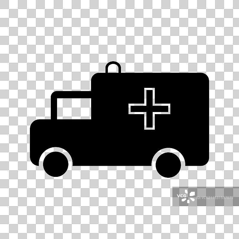 救护车图标 紧急医疗服务图片素材
