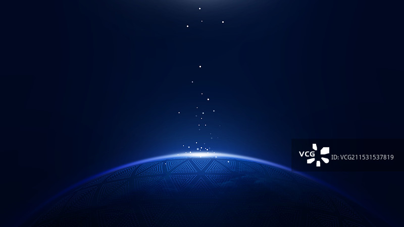 科技地球天际线背景图片素材