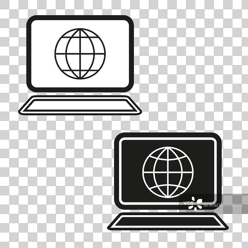 全球在线访问笔记本电脑互联网导航图片素材