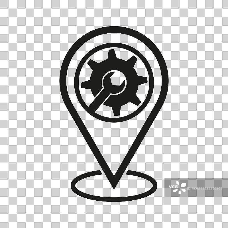 服务地图上的服务位置点 GPS 和图片素材