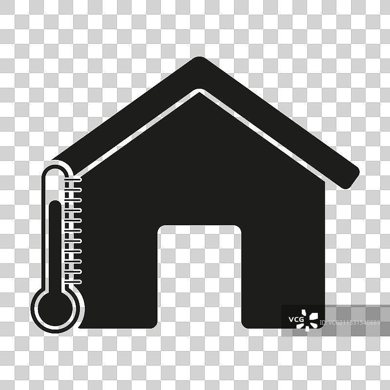 房屋温度图标 EPS 10图片素材