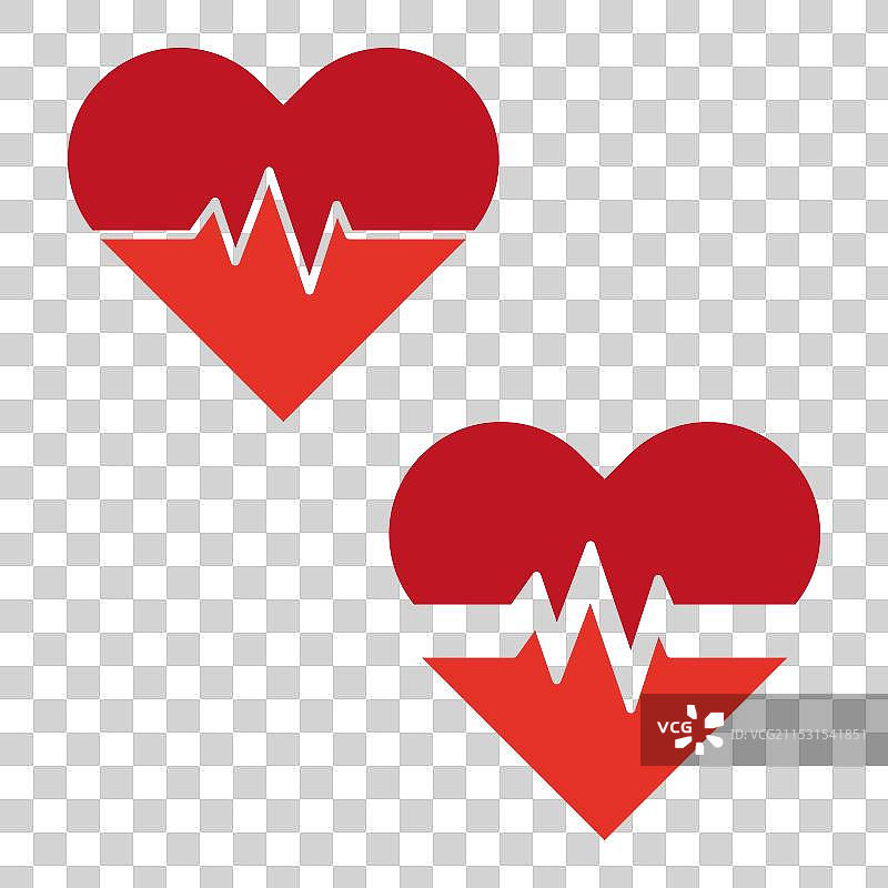 心跳脉搏图标 心脏病学标志 EPS 10图片素材