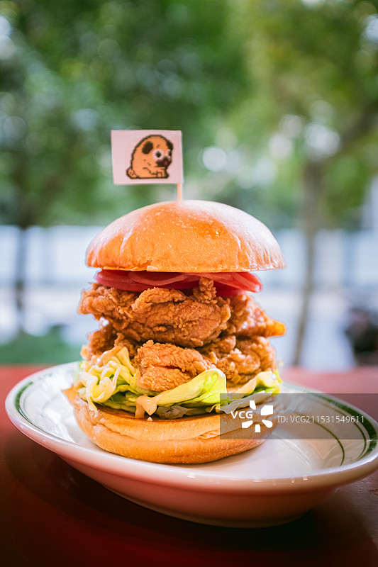 原味炸鸡汉堡图片素材