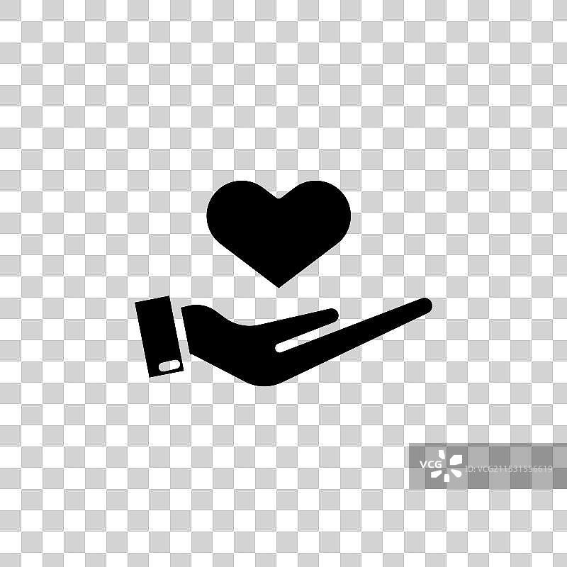 手握心形图标集，拯救与关爱生命图片素材