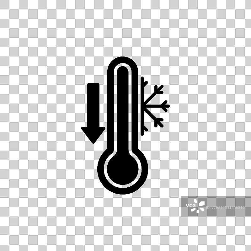 低温图标集 温度低或下降图片素材