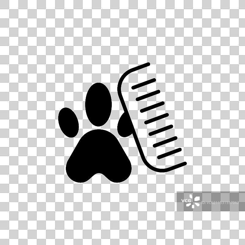 宠物美容图标集，狗或猫美容店图片素材