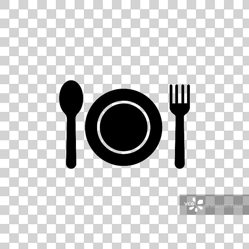 餐厅图标集 餐厅晚餐盘 勺子图片素材