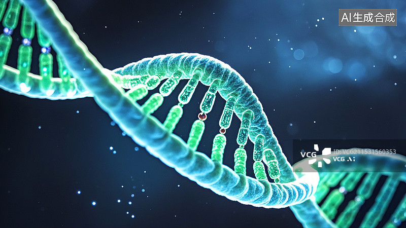 【AI数字艺术】生物医学工程基因遗传学DNA图片素材