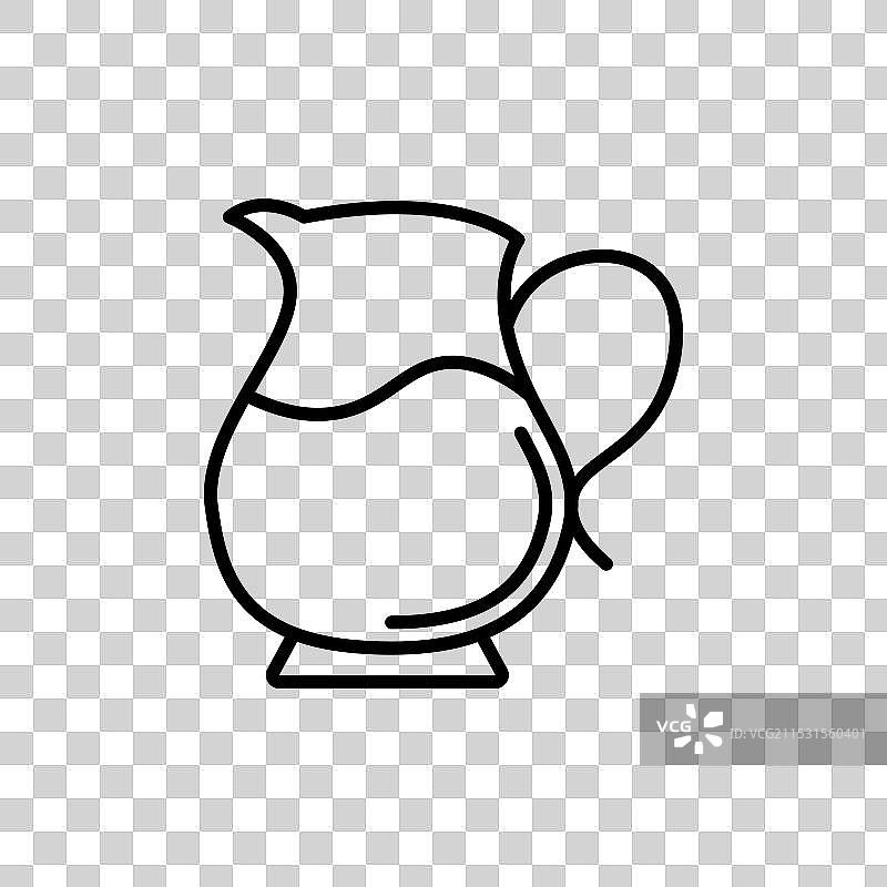 白色背景上的水壶图标图片素材