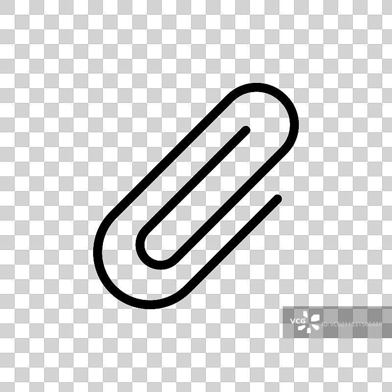 白色背景上的回形针图标图片素材