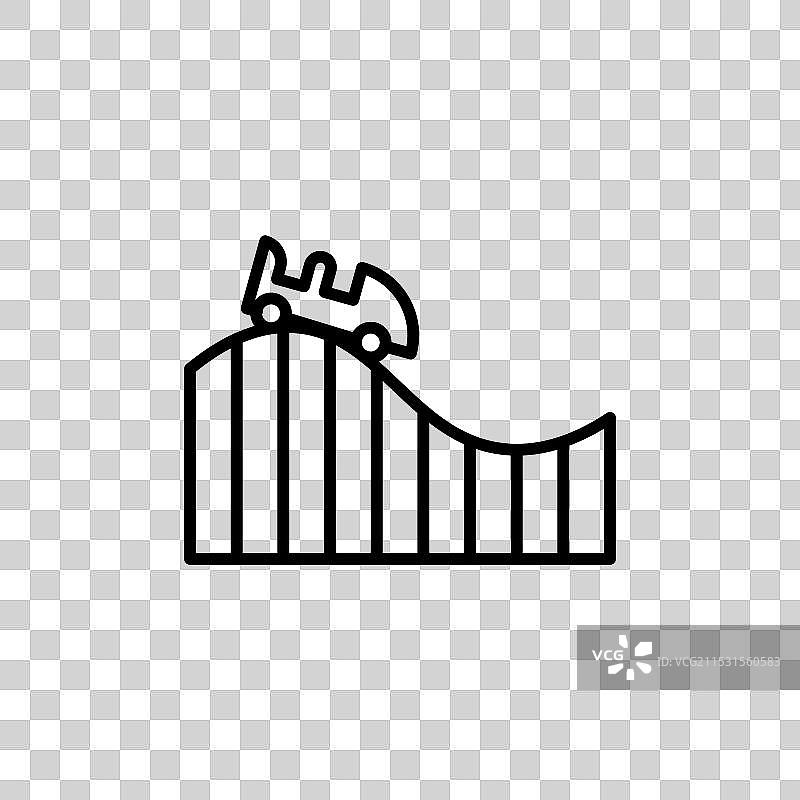 过山车图标，背景为白色图片素材