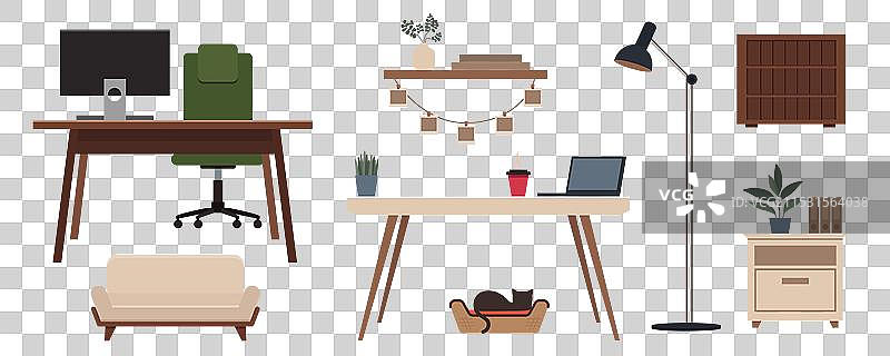 基础室内元素集合物品图片素材