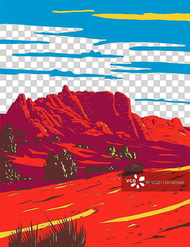 拱门国家公园的鳍峡谷中的岩石鳍图片素材