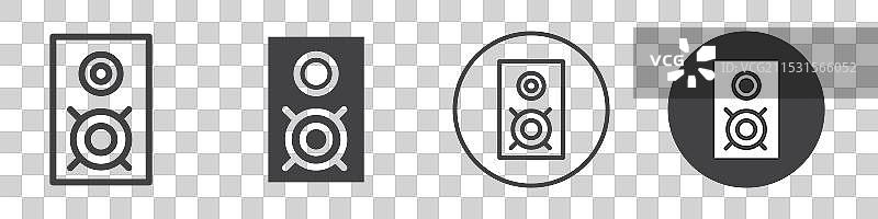 音频扬声器图标轮廓图片素材