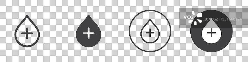 献血标志图标轮廓图片素材