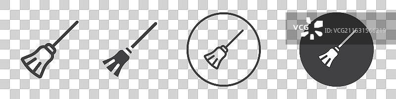 扫帚图标标志轮廓图片素材