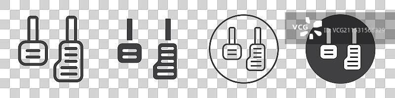 汽车踏板图标标志轮廓图片素材