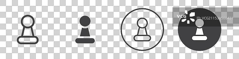 棋子图标标志轮廓图片素材