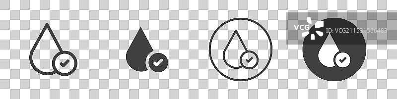 清洁水质图标标志轮廓图片素材