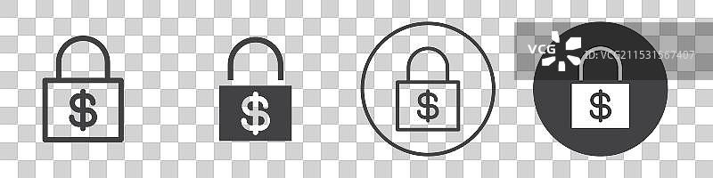 金融安全图标标志轮廓图片素材