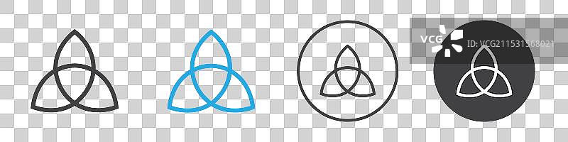 圣三一图标轮廓图片素材