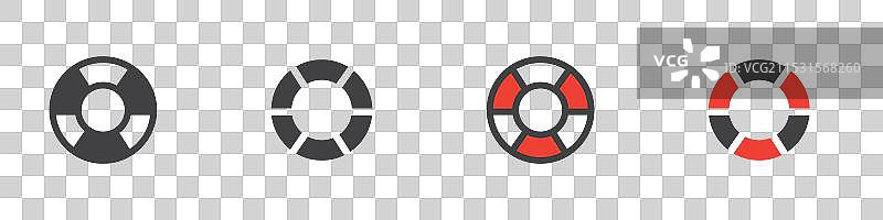 救生圈图标轮廓标志图片素材