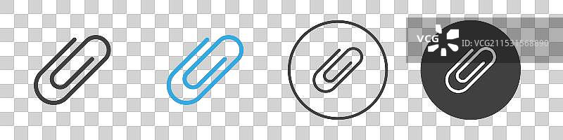 纸夹图标标志轮廓图片素材